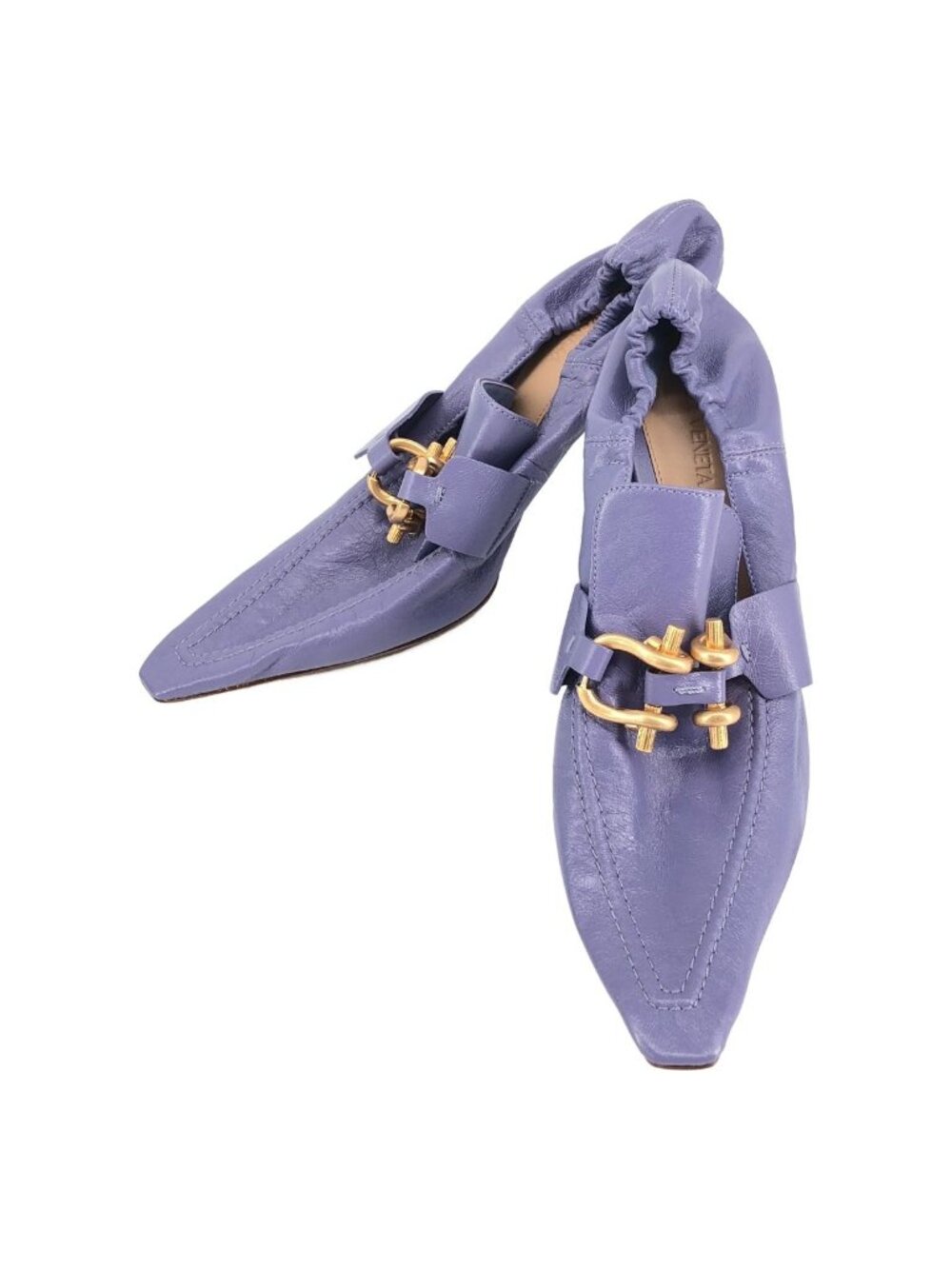 Bottega Veneta Madame Leather Pumps Purple Heels